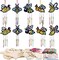 10 Pack Bee Wind Chime Kit for Kids Make You Own Honey Bee Wind Chimes Ornaments DIY Coloring Wooden Art and Craft for Insects Spring Art Activities Birthday Party Decorations